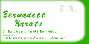 bernadett maroti business card
